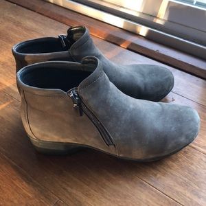 Dansko Gray Suede Ankle Boot